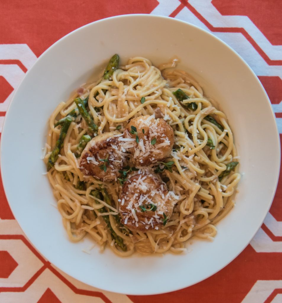 !Food, Finished Dish, Food, Pasta, Scallops, Seafood, Shellfish